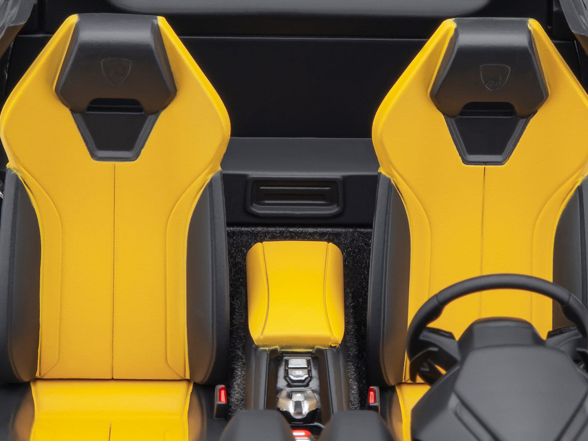 Lamborghini Huracan GT "LB-Silhouette Works" Yellow Metallic with Black Top 1/18 Model Car by Autoart-4