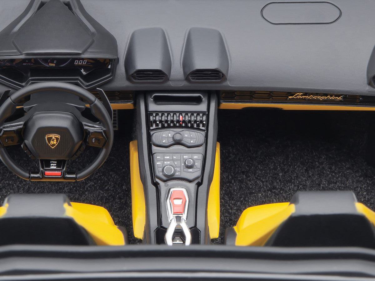 Lamborghini Huracan GT "LB-Silhouette Works" Yellow Metallic with Black Top 1/18 Model Car by Autoart-3