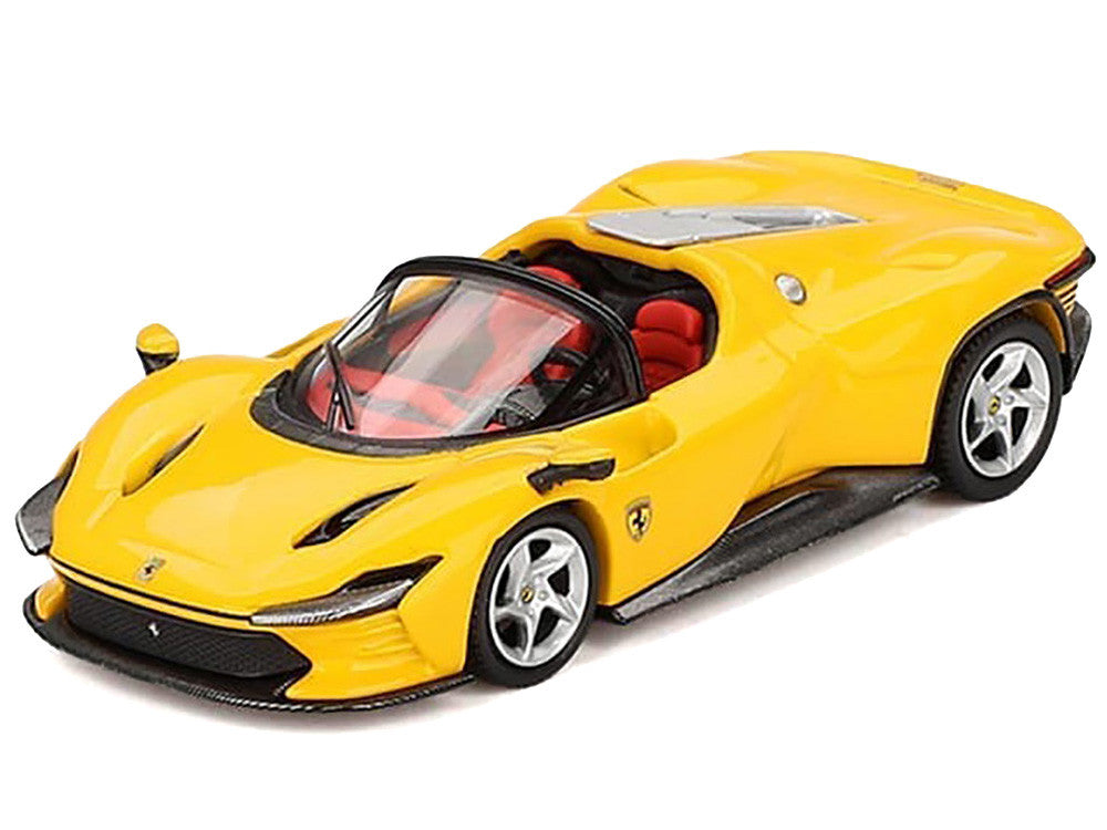 Ferrari Daytona SP3 Giallo Modena Yellow with Red Interior 1/64 Diecast Model Car by BBR-1