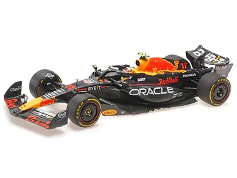 Red Bull Racing RB19 #11 Sergio Perez "Oracle" 2nd Place F1 Formula One "Italian GP" (2023) with Driver Limited Edition to 108 pieces Worldwide 1/18 Diecast Model Car by Minichamps-1