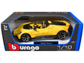 Bugatti Mistral Yellow with Carbon Accents 1/18 Diecast Model Car by Bburago-0