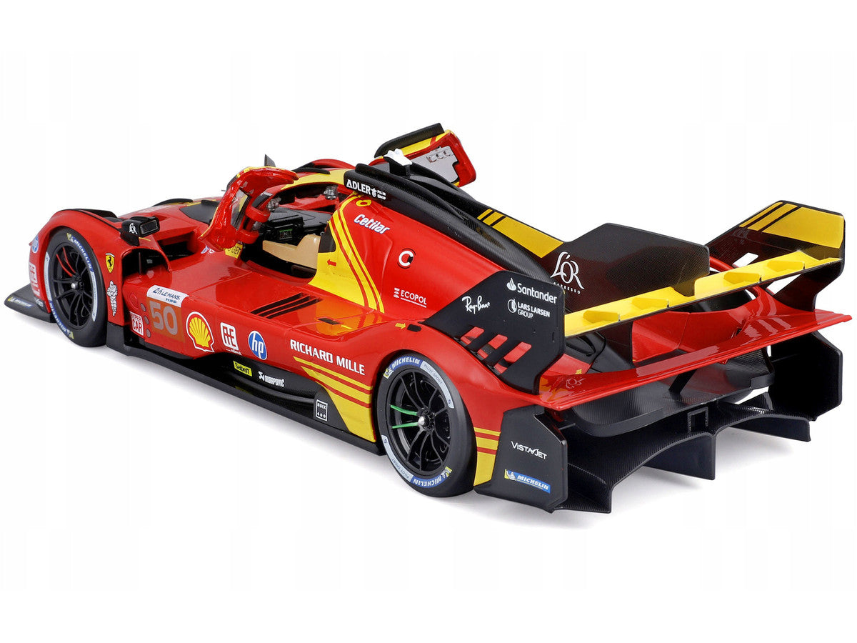 Ferrari 499P #50 Antonio Fuoco - Miguel Molina - Nicklas Nielsen "Ferrari AF Corse" Winner "24 Hours of Le Mans" (2024) "Racing" Series 1/18 Diecast Model Car by Bburago-3