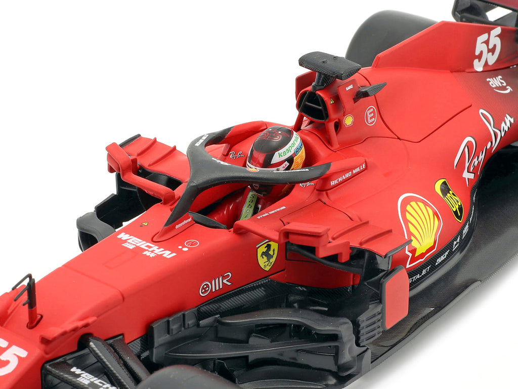 Ferrari SF21 #55 Carlos Sainz Formula One F1 Car Series 1/18 Diecast Model Car by Bburago