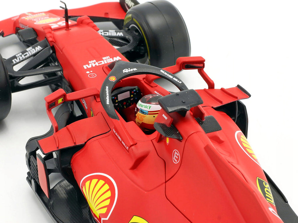 Ferrari SF21 #55 Carlos Sainz Formula One F1 Car Series 1/18 Diecast Model Car by Bburago