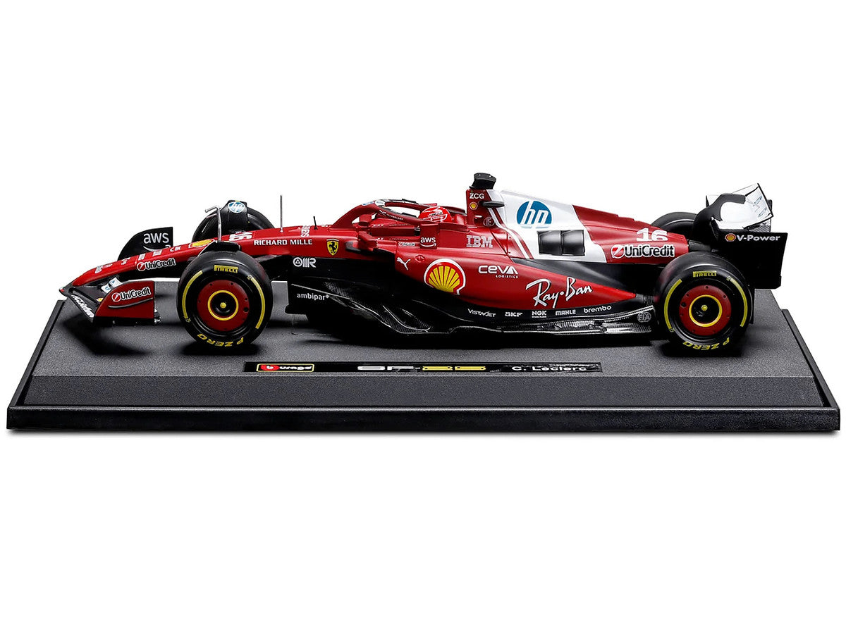 Ferrari SF-25 #16 Charles Leclerc Formula One F1 World Championship (2025) "Formula Racing" Series 1/18 Diecast Model Car by Bburago-2