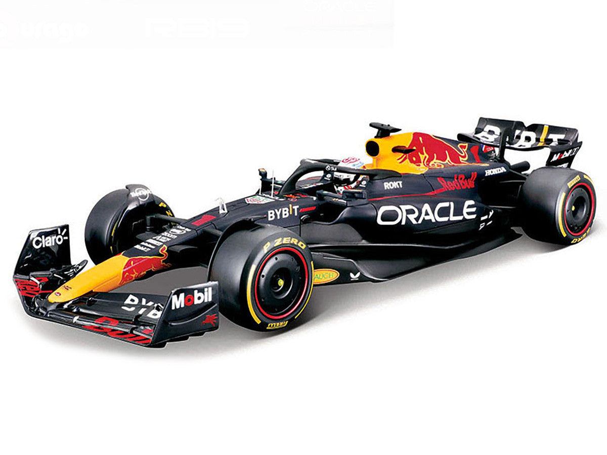 Red Bull Racing RB19 #1 Max Verstappen "Oracle" Champion Formula One F1 World Championship (2023) "Race" Series 1/18 Diecast Model Car by Bburago-1