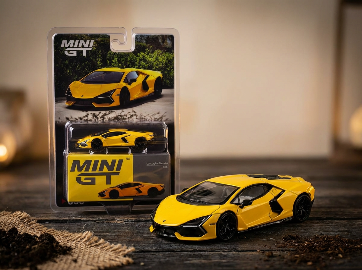Lavazza Lamborghini Espresso Collector Bundle + Mini GT 1/64 Revuelto Giallo