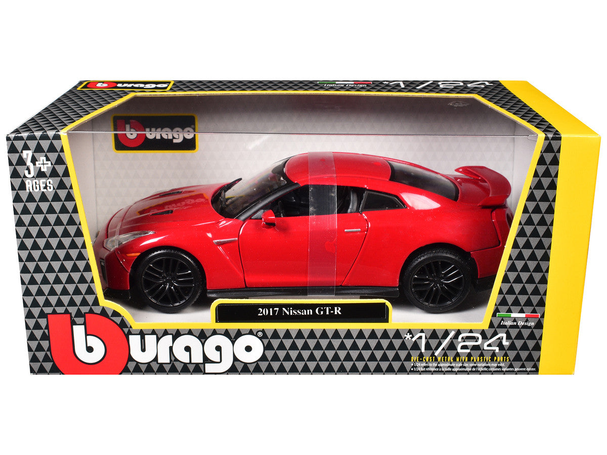 2017 Nissan GT-R R35 Red 1/24 Diecast Car Model by BBurago-2