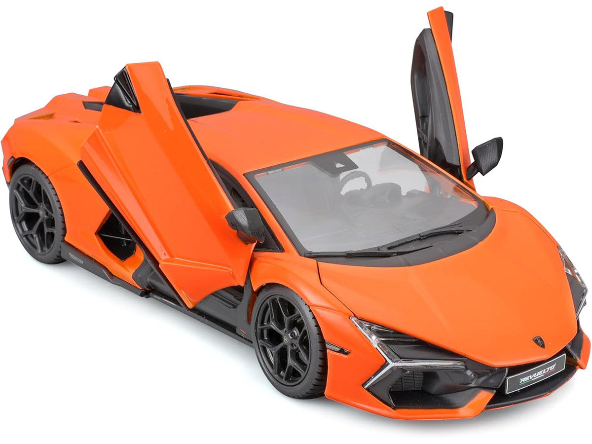 Lamborghini Revuelto Orange "Italian Design" Series 1/24 Diecast Model Car by Bburago-2