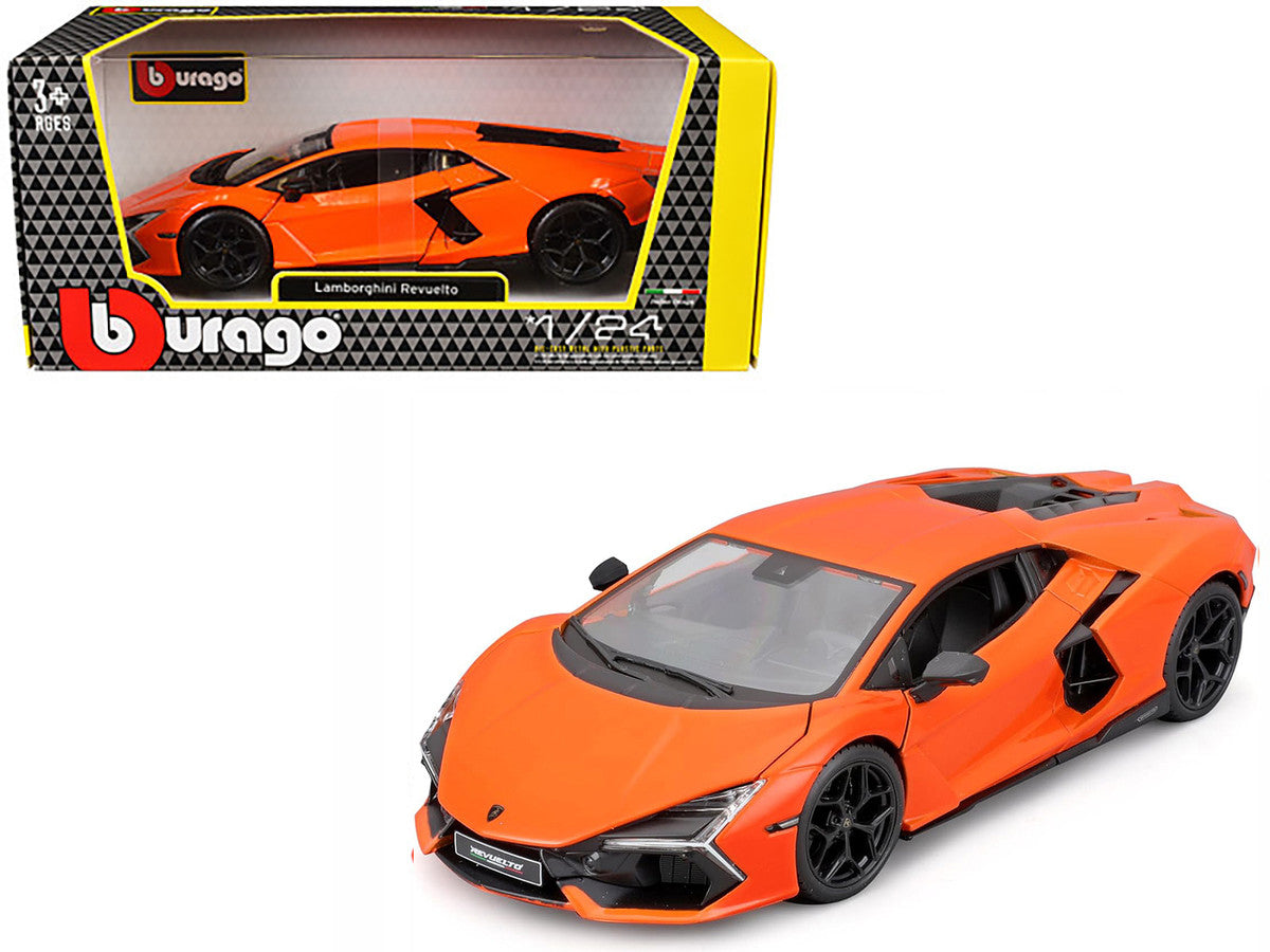 Lamborghini Revuelto Orange "Italian Design" Series 1/24 Diecast Model Car by Bburago-4