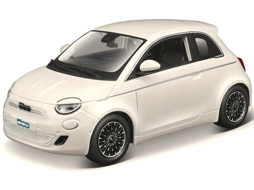 2023 Fiat 500e White 1/24 Diecast Model Car by Bburago-0