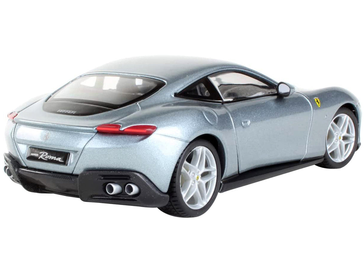 Ferrari Roma Gray Metallic "Race + Play" Series 1/24 Diecast Model Car by Bburago-3