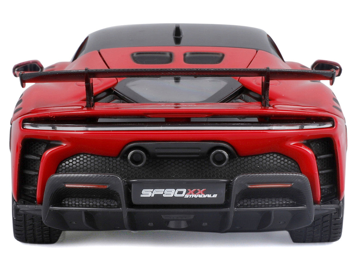 Ferrari SF90 XX Stradale Red with Black Top "Race and Play" Series 1/24 Diecast Model Car by Bburago-2
