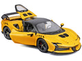 Ferrari SF90 XX Stradale Yellow with Black Top "Race and Play" Series 1/24 Diecast Model Car by Bburago-0