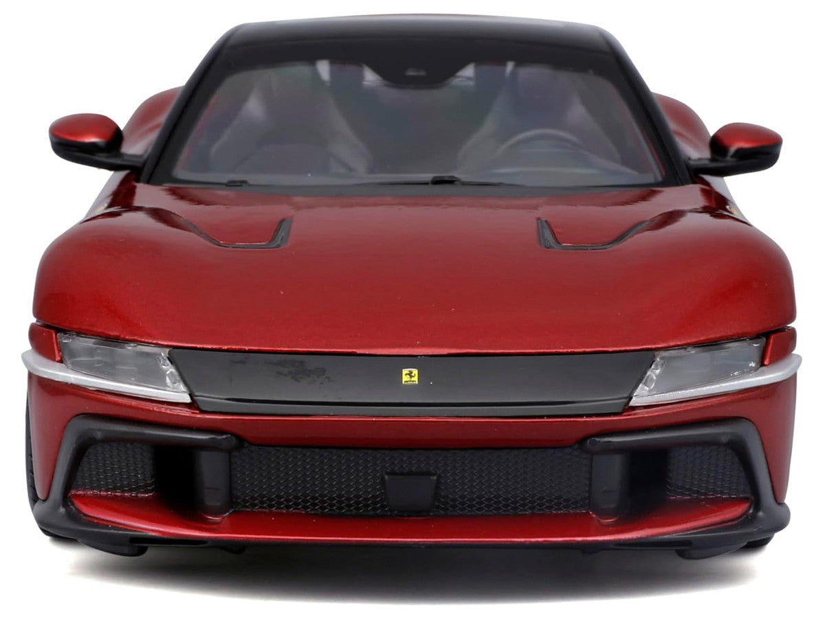 Ferrari 12Cilindri Red Metallic with Black Top "Race + Play" Series 1/24 Diecast Model Car by Bburago