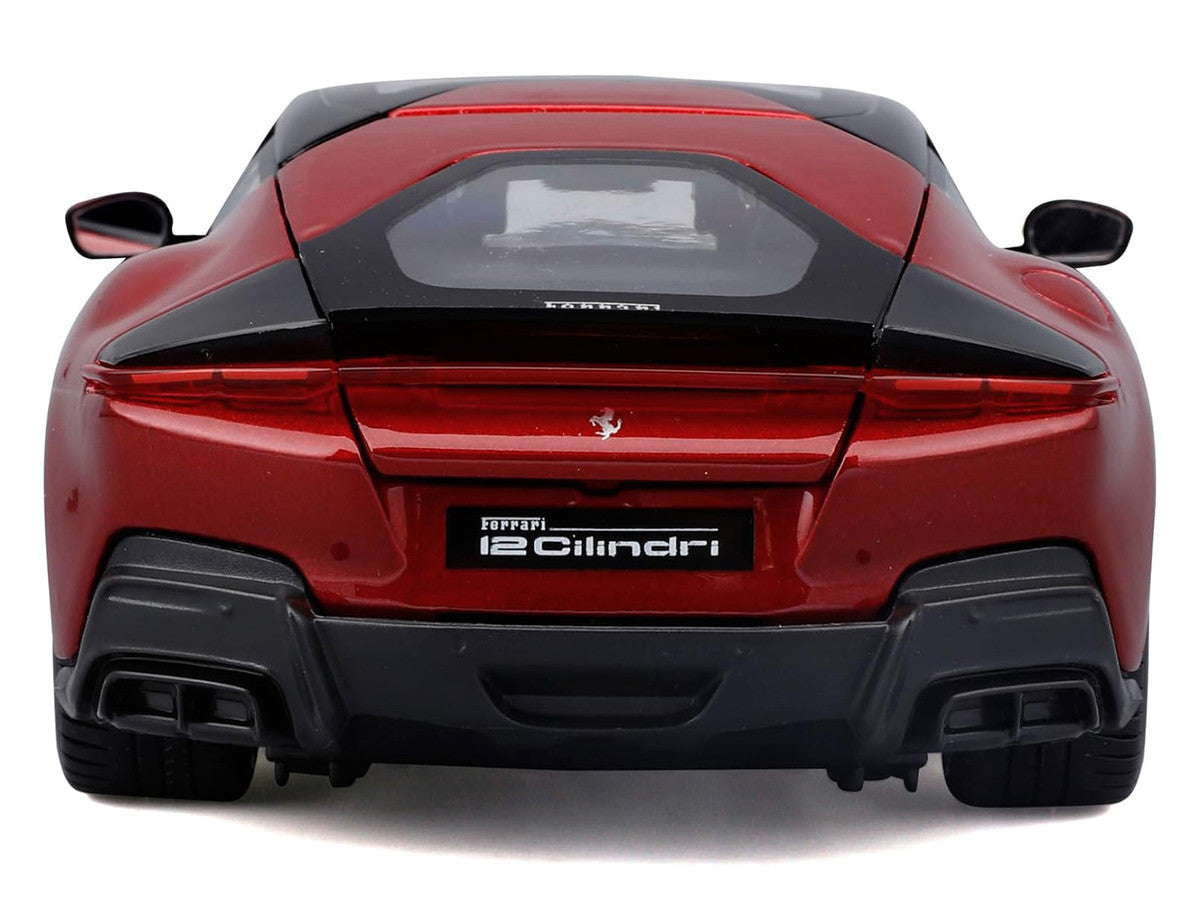 Ferrari 12Cilindri Red Metallic with Black Top "Race + Play" Series 1/24 Diecast Model Car by Bburago
