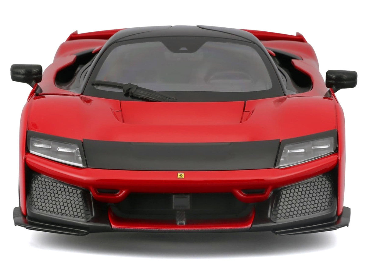 Ferrari F80 Red with Black Top "Race + Play" Series 1/24 Diecast Model Car by Bburago