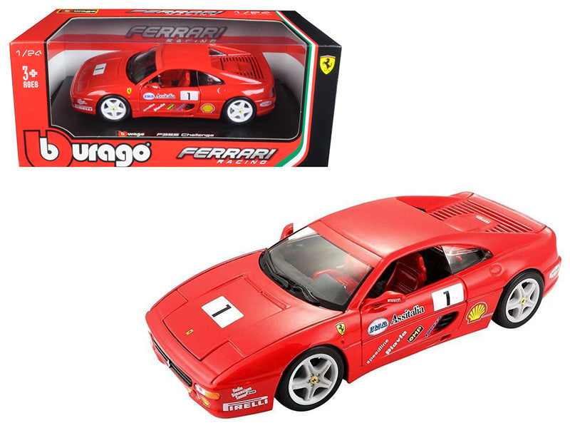 Ferrari F355 Challenge Red 1/24 Diecast Model Car by Bburago-0