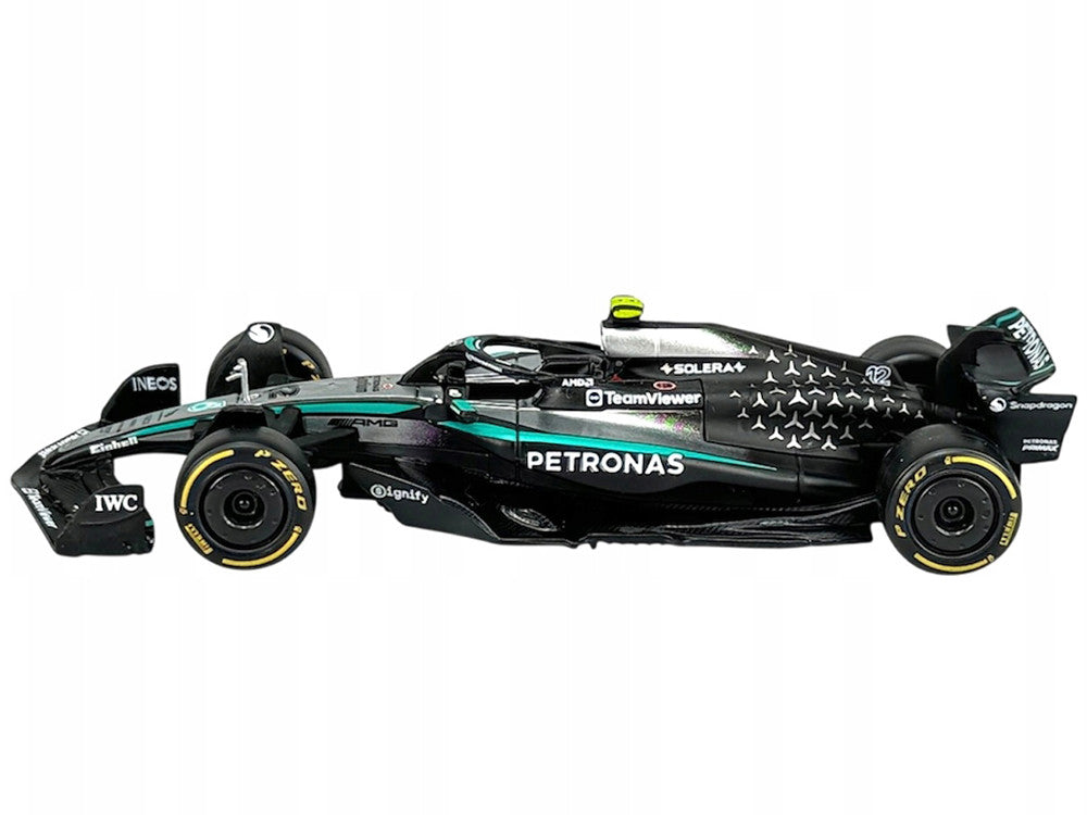 Mercedes-AMG F1 W16 E Performance #12 Kimi Antonelli "Petronas" Formula One F1 World Championship (2025) "Race" Series 1/43 Diecast Model Car by Bburago