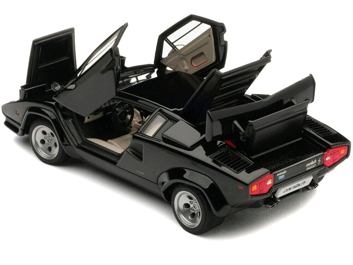 Lamborghini Countach 5000S Black 1/43 Diecast Model Car by Autoart-3