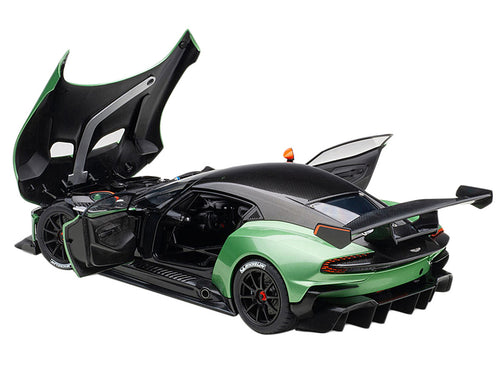Aston Martin Vulcan Apple Tree Green Metallic with Orange Accents and Carbon Top 1/18 Model Car by Autoart-1