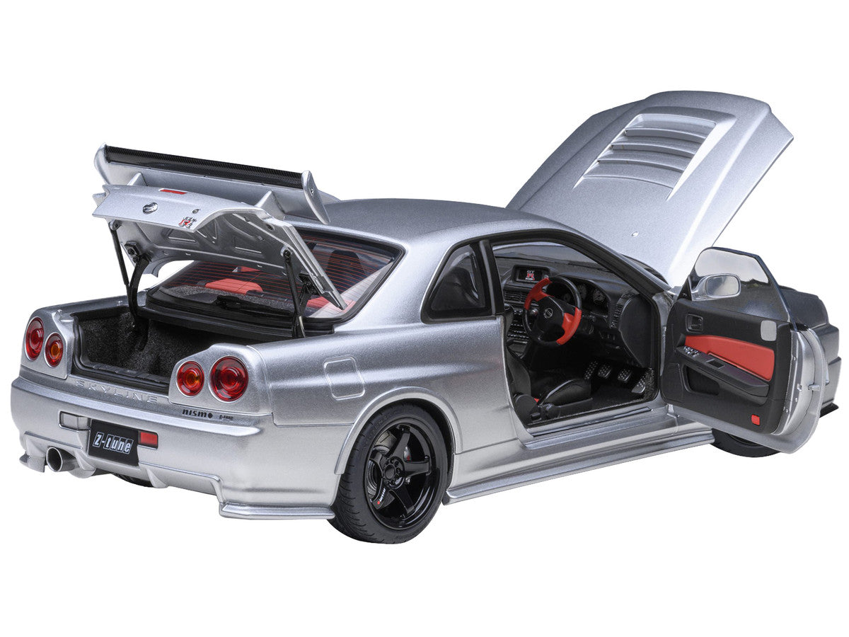 Nissan Nismo R34 GT-R Z-TUNE RHD (Right Hand Drive) Silver Metallic 1/18 Model Car by Autoart-1