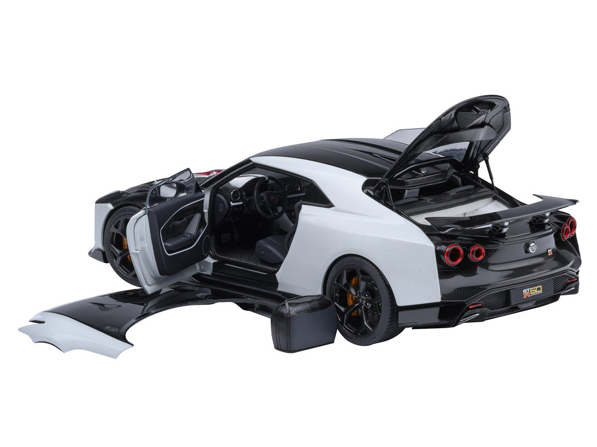 Nissan GT-R50 By ItalDesign Black and White Metallic 1/18 Model Car by Autoart-0