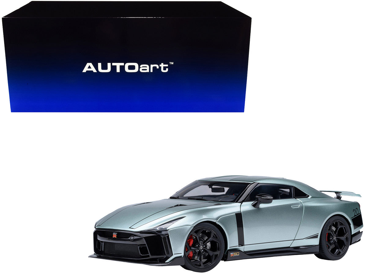 Nissan GT-R50 By ItalDesign Green Metallic and Black 1/18 Model Car by Autoart-4
