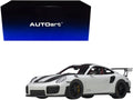 Porsche 911 (991.2) GT2 RS Weissach Package White with Carbon Stripes 1/18 Model Car by Autoart-0