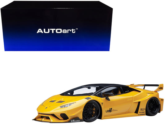 Lamborghini Huracan GT "LB-Silhouette Works" Yellow Metallic with Black Top 1/18 Model Car by Autoart-0