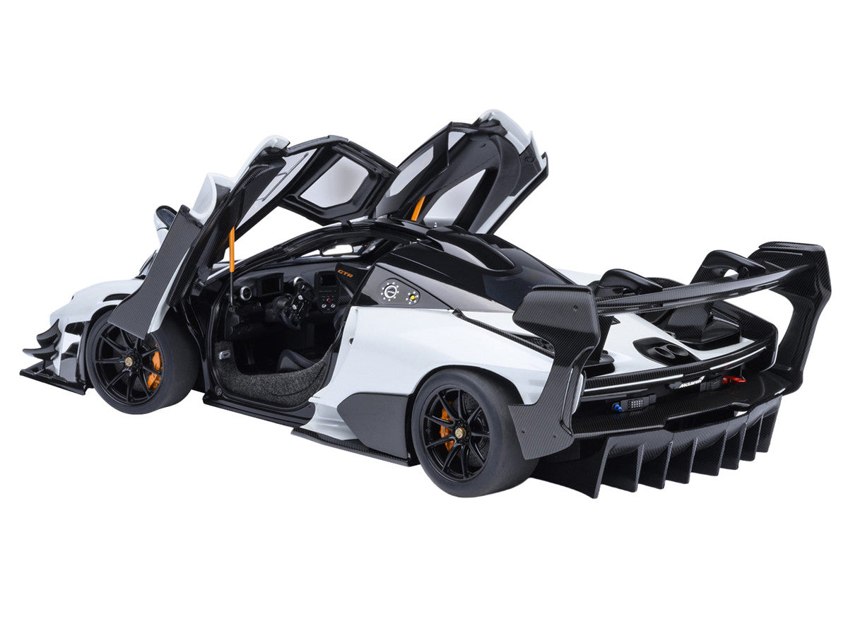 McLaren Senna GTR Silica White with Black Top 1/18 Model Car by Autoart-1