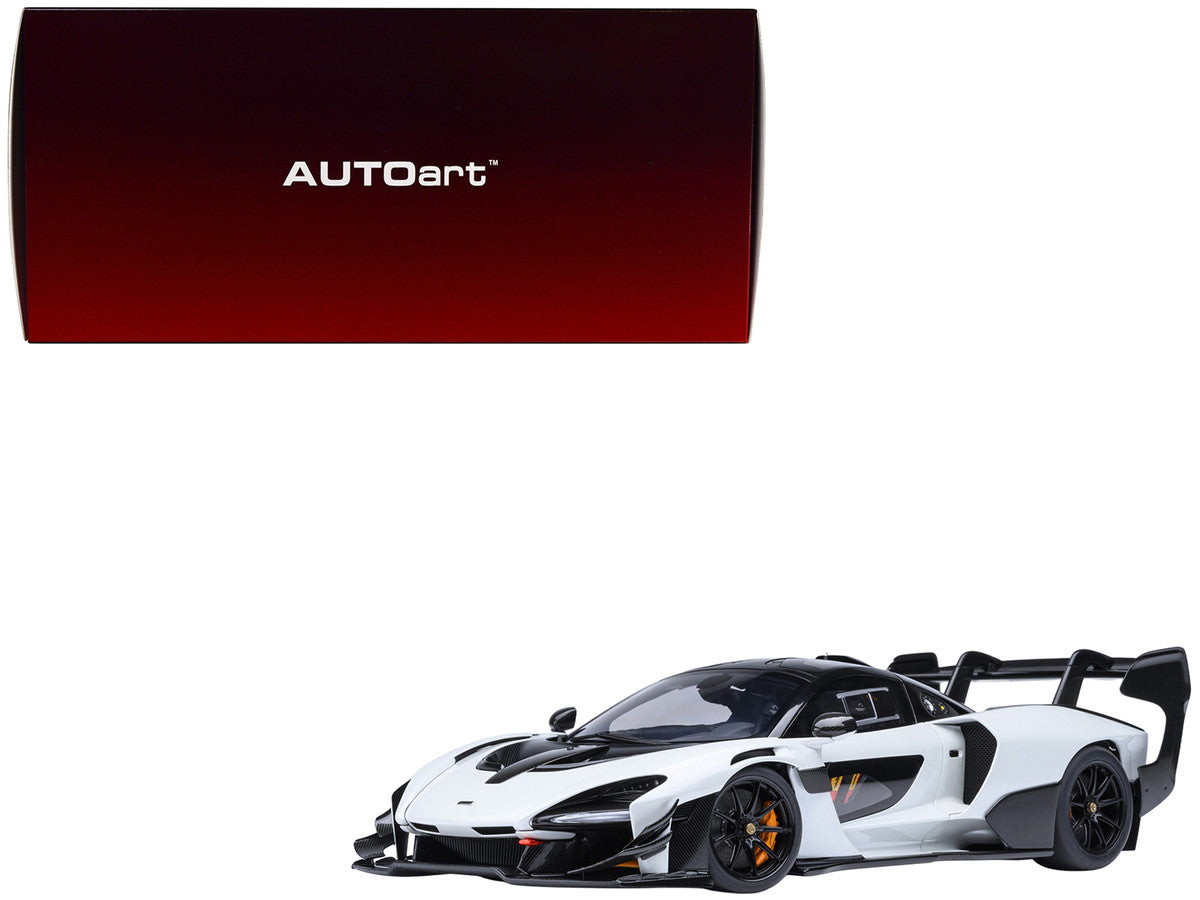 McLaren Senna GTR Silica White with Black Top 1/18 Model Car by Autoart-0