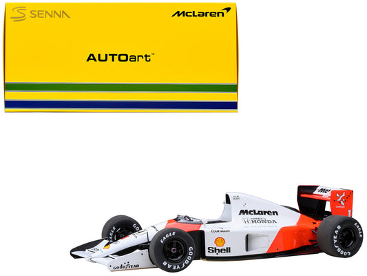 McLaren Honda MP4/6 #1 Ayrton Senna 2nd Place Formula One F1 Japanese GP (1991) (with McLaren Logo) 1/18 Model Car by Autoart-0