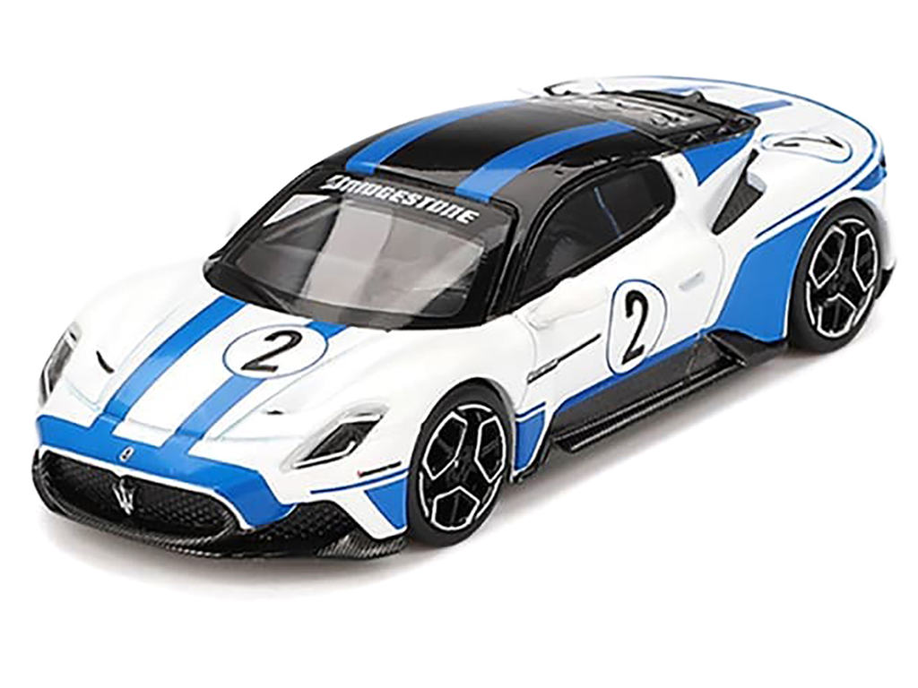 Maserati MC20 #2 White with Blue Stripes and Black Top "Maserati Performance Experience" 1/64 Diecast Model Car by BBR-1