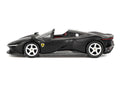 Ferrari Daytona SP3 Matt Black with White Stripes and Red Interior 1/64 Diecast Model Car by BBR-0