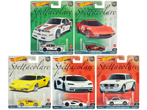 "Spettacolare" 5 piece Set "Car Culture" Series Diecast Model Cars by Hot Wheels-0