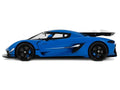 2025 Koenigsegg Jesko Blue Metallic with Black Stripes 1/18 Model Car by GT Spirit-3