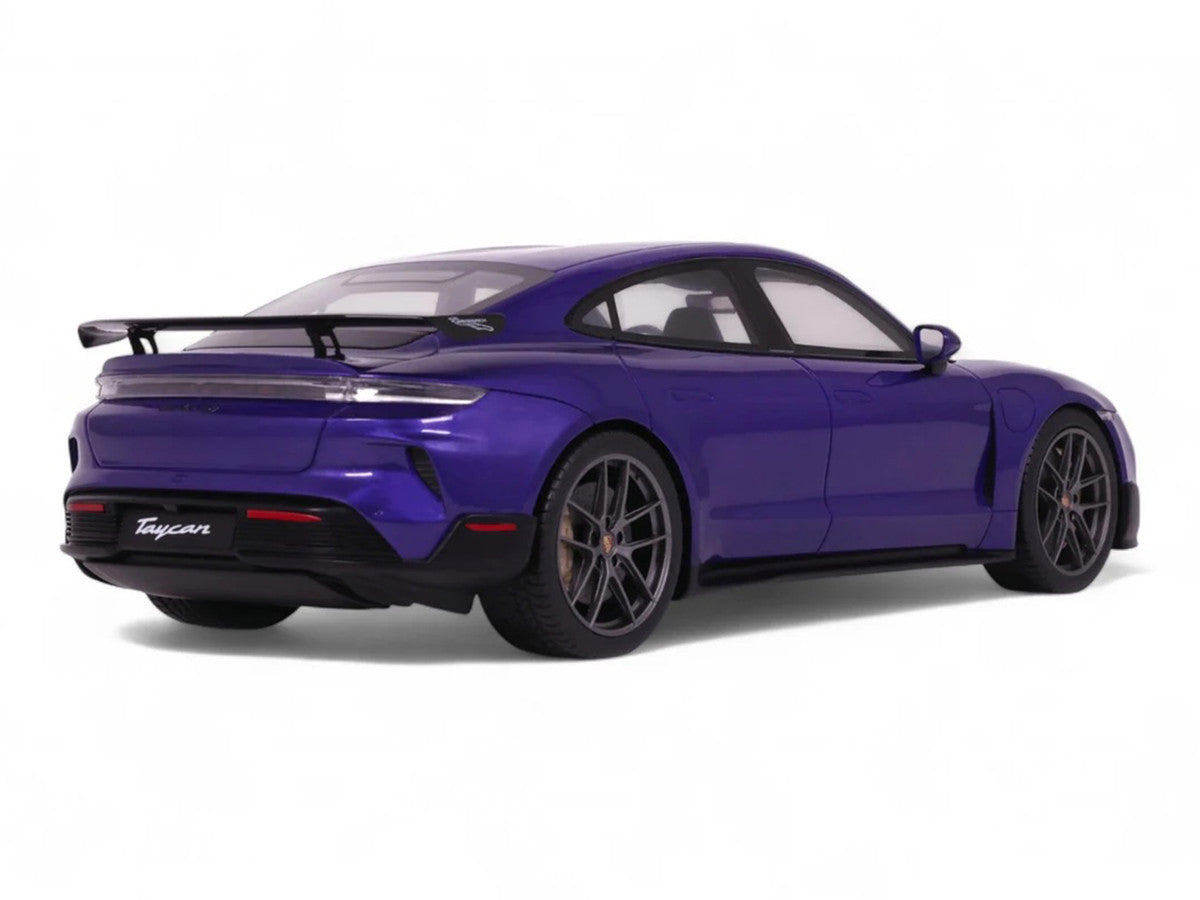 2023 Porsche Taycan Turbo GT Purple Sky Metallic 1/18 Model Car by GT Spirit-0