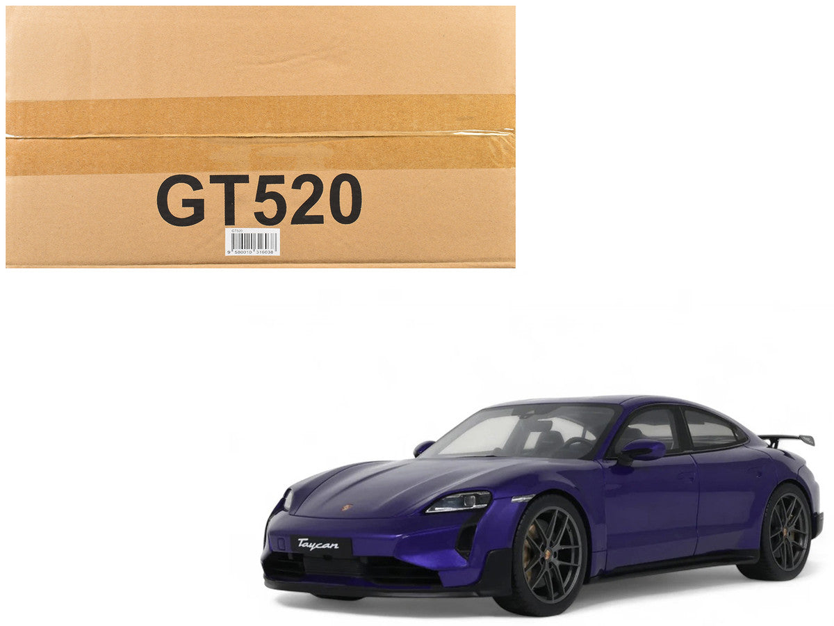 2023 Porsche Taycan Turbo GT Purple Sky Metallic 1/18 Model Car by GT Spirit-4