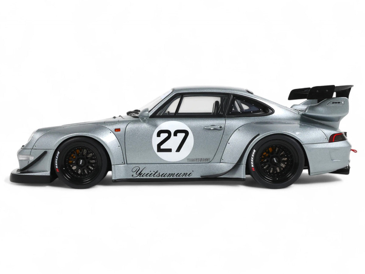 2024 RWB Yuiitsumuni #27 Silver Metallic 1/18 Model Car by GT Spirit-0