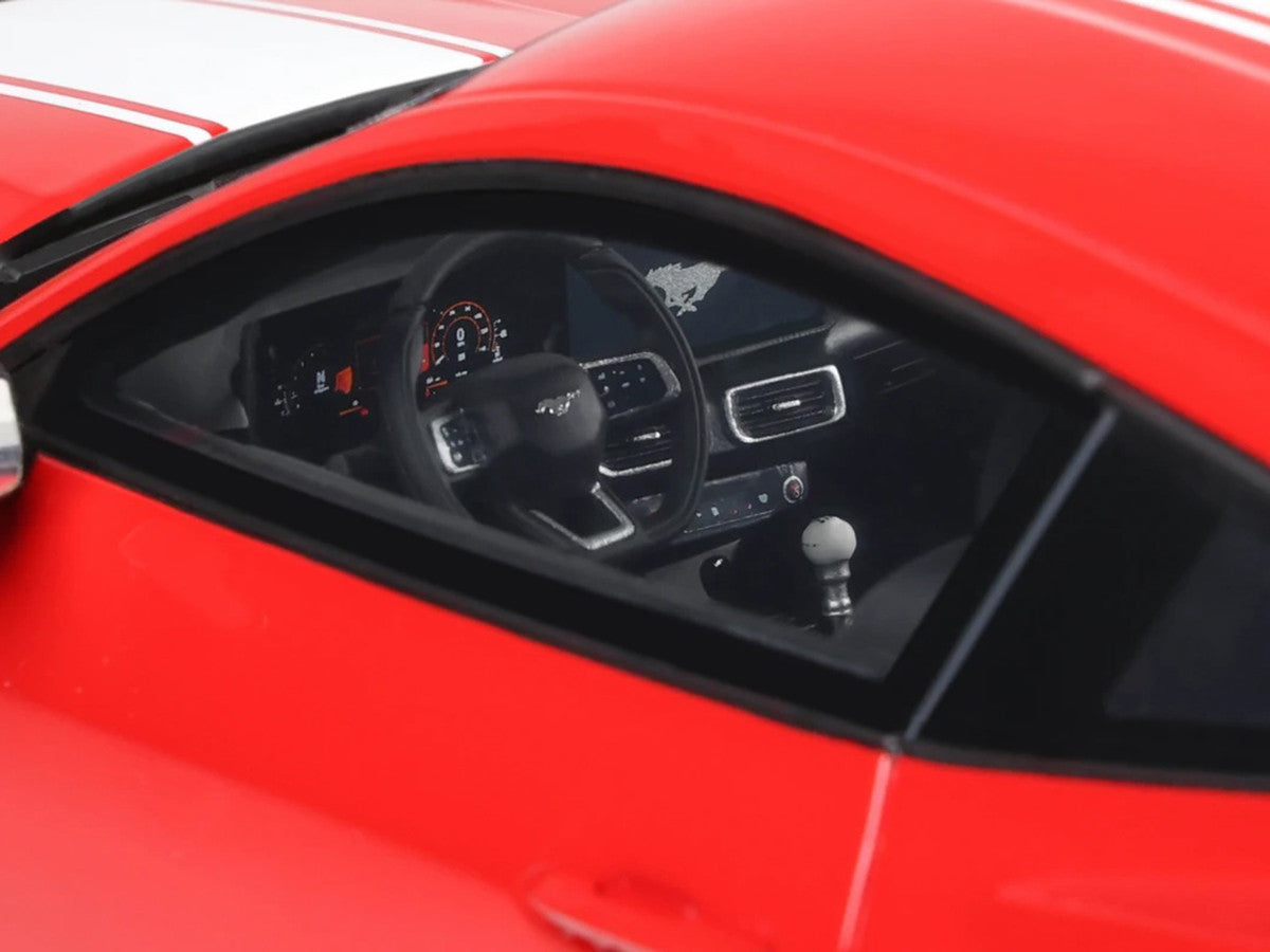 2025 Shelby Mustang Supersnake Race Red with White Stripes 1/18 Model Car by GT Spirit-2
