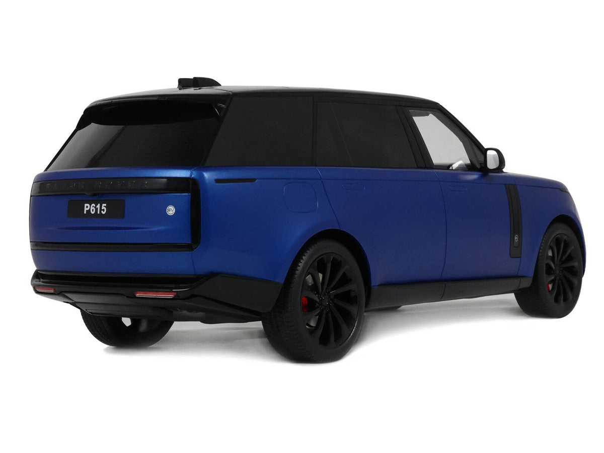 2024 Range Rover P615 SV Blue Metallic with Black Top 1/18 Model Car by GT Spirit-1