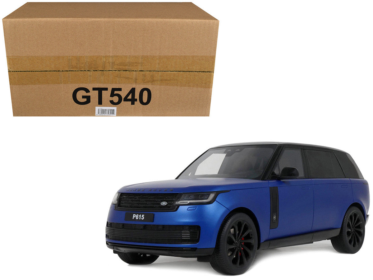 2024 Range Rover P615 SV Blue Metallic with Black Top 1/18 Model Car by GT Spirit-4