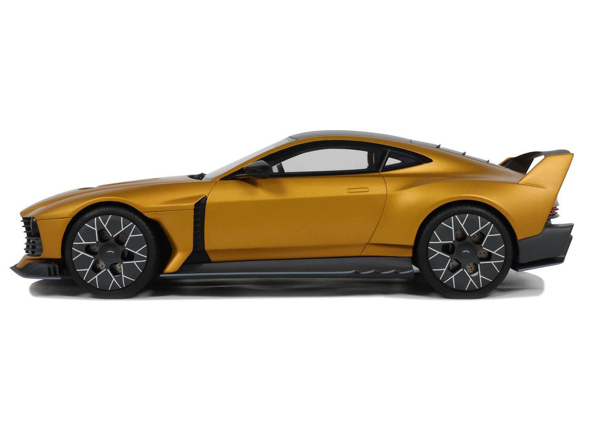 2024 Aston Martin Valiant Auric Gold Metallic with Black Top 1/18 Model Car by GT Spirit-3