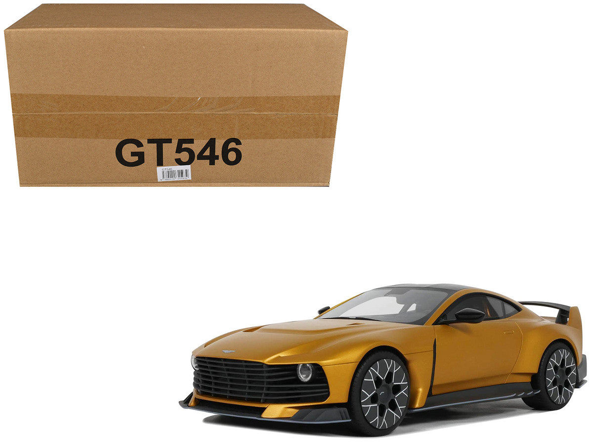 2024 Aston Martin Valiant Auric Gold Metallic with Black Top 1/18 Model Car by GT Spirit-4