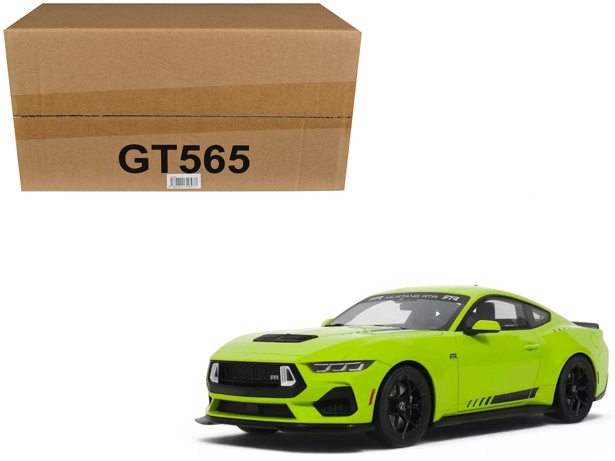 2025 Ford Mustang RTR Spec-3 Lime Green 1/18 Model Car by GT Spirit-0
