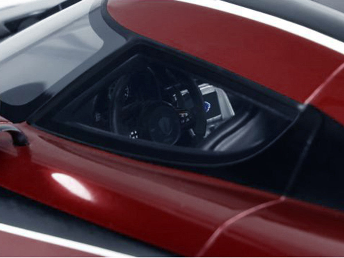 2017 Koenigsegg Agera RS Deep Red Metallic with Black Stripes 1/18 Model Car by GT Spirit-2