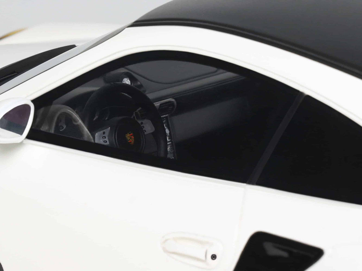 2024 Porsche 911 Turbo LB-Works White with Black Top 1/18 Model Car by GT Spirit-1