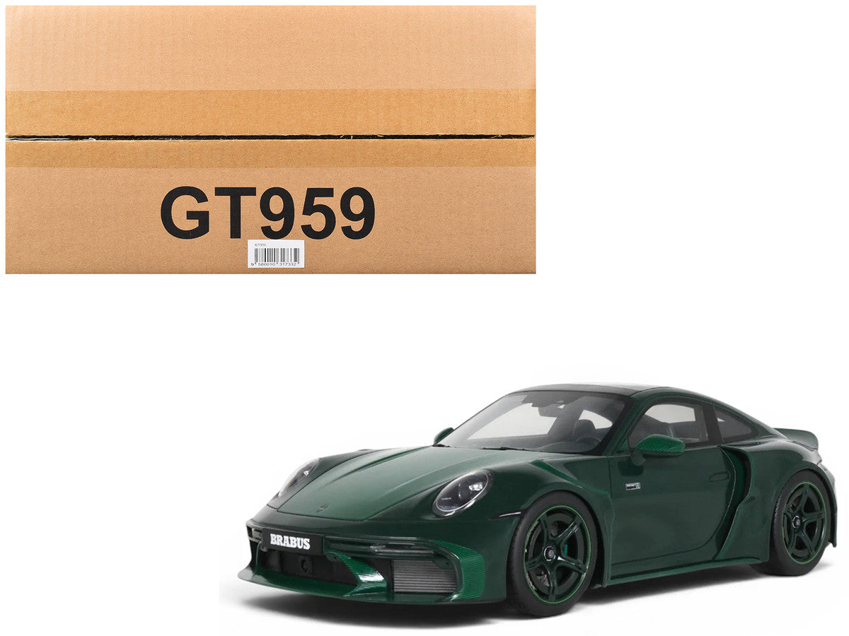 2024 Brabus 900 Rocket-R Green Metallic with Green Carbon Hood 1/18 Model Car by GT Spirit-0