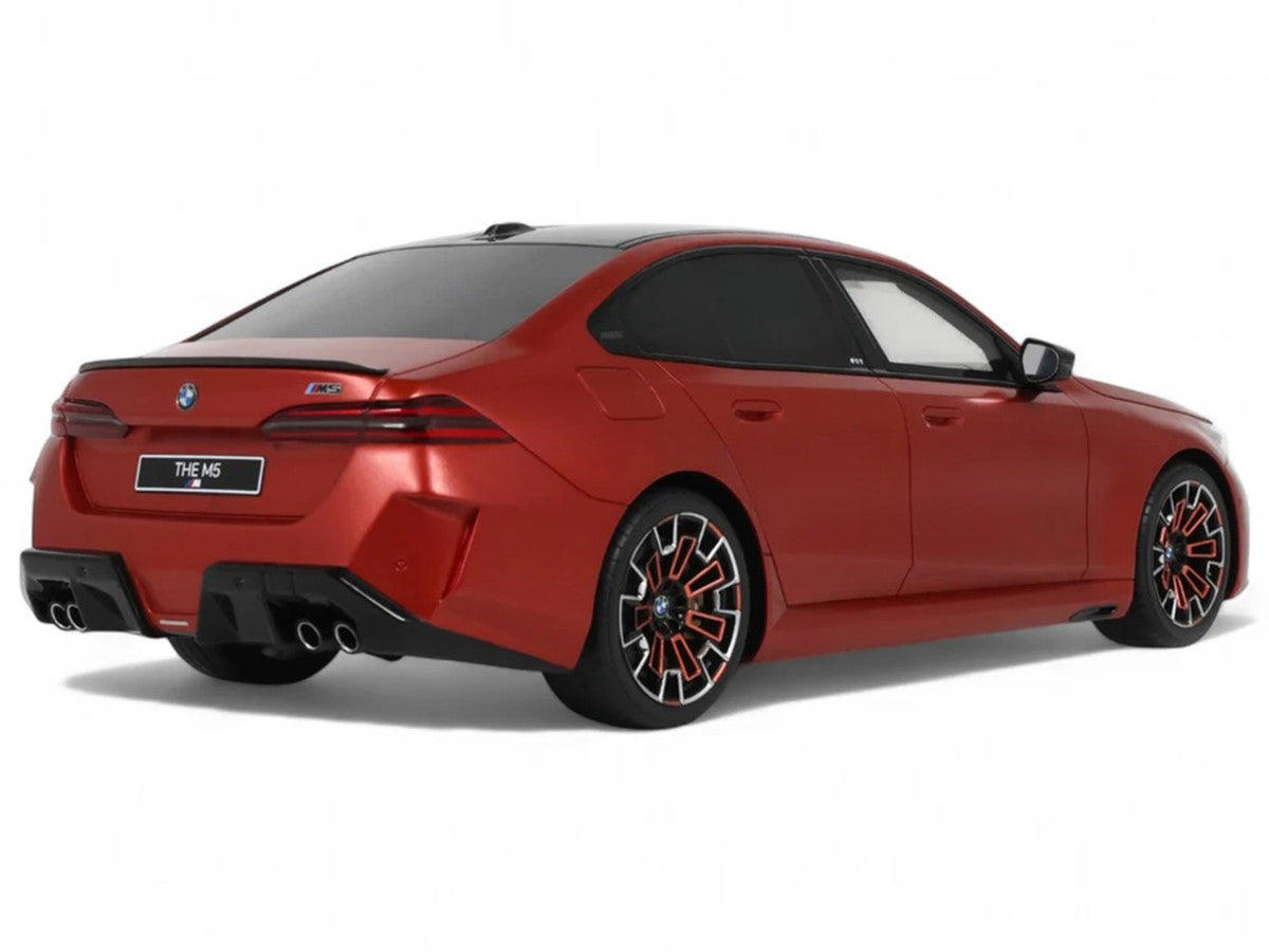 2025 BMW M5 (G90) Pebble Beach Edition Fire Orange Metallic with Black Top 1/18 Model Car by GT Spirit-1